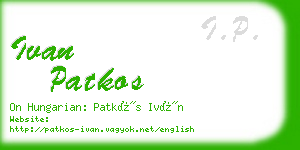 ivan patkos business card